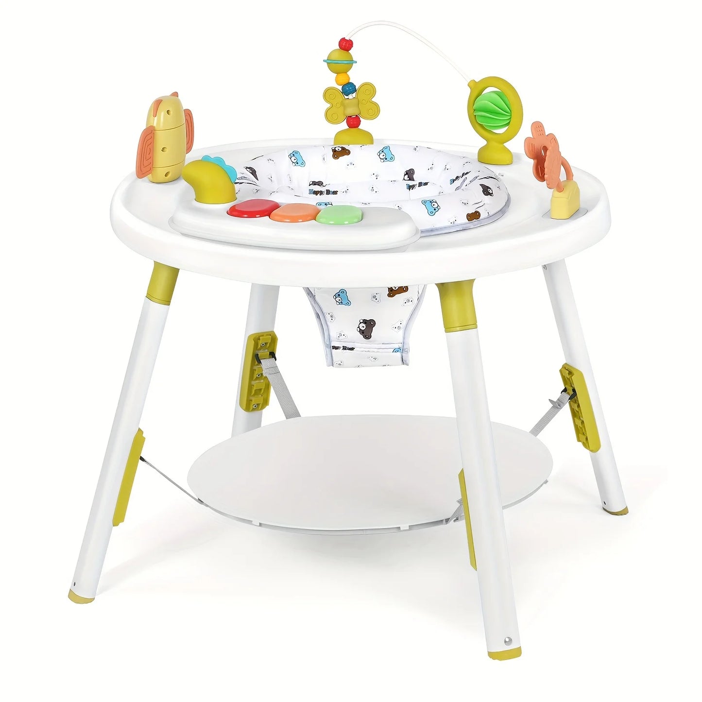 Baby activity center, 3-in-1 with detachable toys and 360 degree rotating seat, ideal for toddler development and entertainment