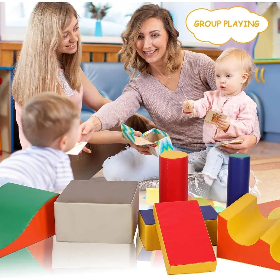 Toddler Foam Climbing Set Indoor Climb and Crawl Soft Activity Playset Toddler Climber Gymnastics Equipment for Walking in Bala