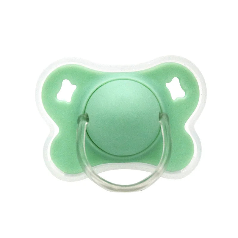 4-Color Silicone Baby Pacifier with Thumb & Round Nipple,Daily Use Flower Design Soother Pacifier with Cover for Kids
