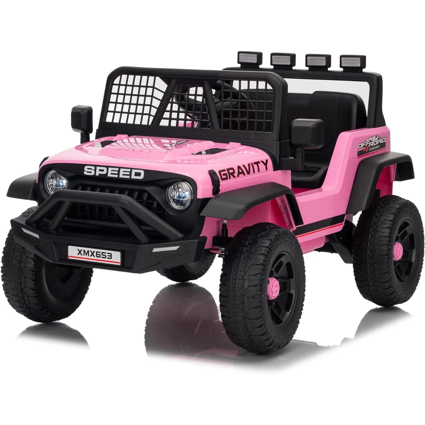 12V Kids Ride On Truck Car w/Parent Remote Control, 3 Speeds, Emergency Braking, LED Lights, Music & Horn Kids Electric Vehicles