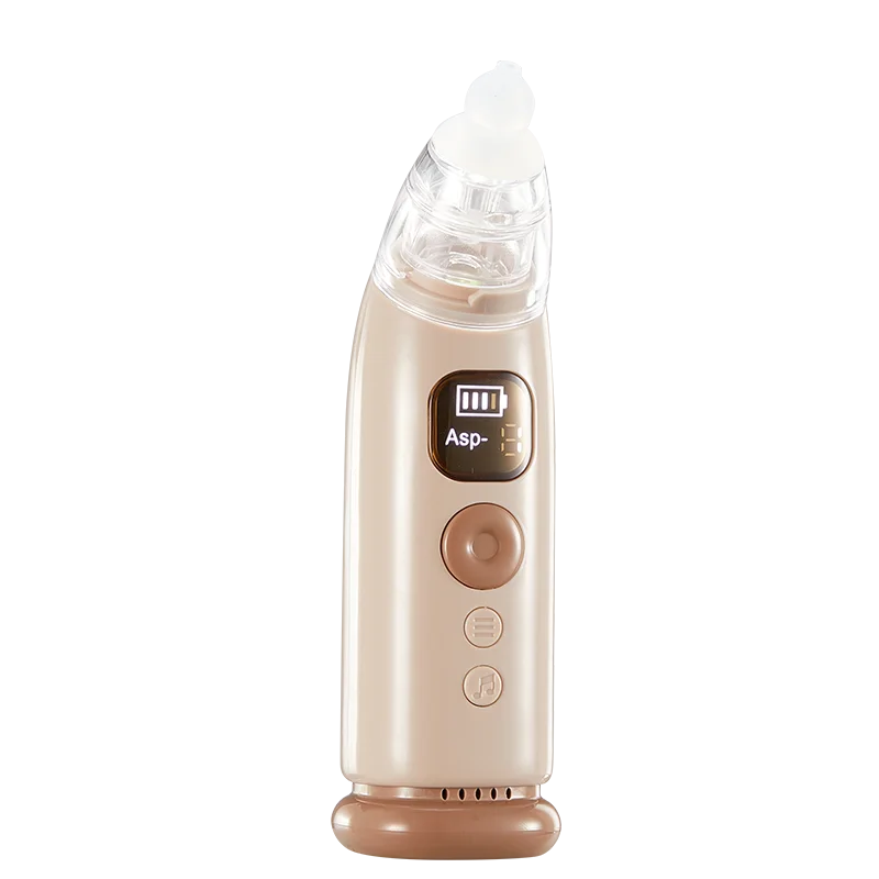 Electric Baby Nose Vacuum Cleaner Adjustable Infant Nasal Aspirator Rechargeable with 3 Silicone Nozzles for Newborns Toddlers