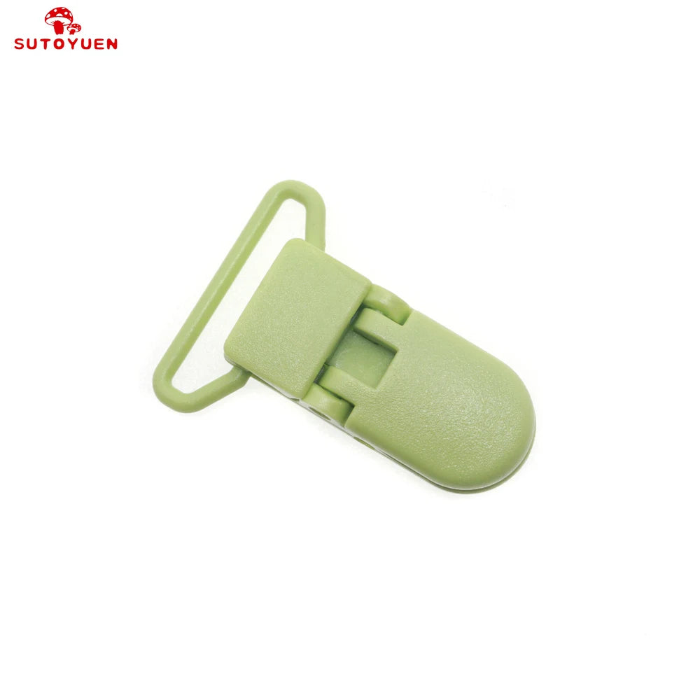 48Pcs Eco-friendly Plastic Baby Pacifier Clips Holder Mix Colors Dummy Soother Bib Suspender Clip Transparent 25MM Free Shipping