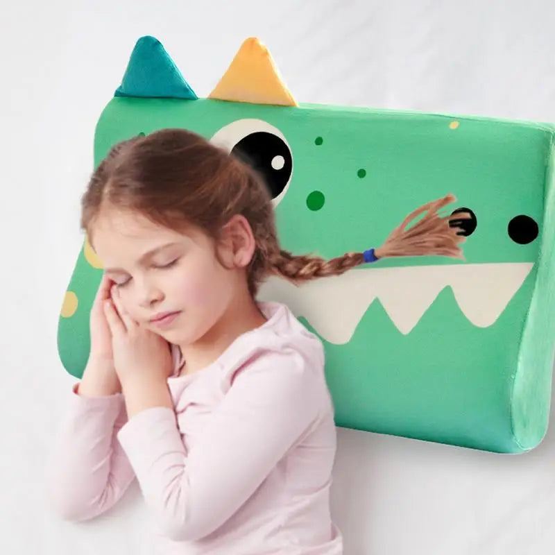 Toddler Memory Foam Pillow Slow Rebound Soft Fiber Baby Neck Protection Pillow Cartoon Animal Printing Children's Bedding