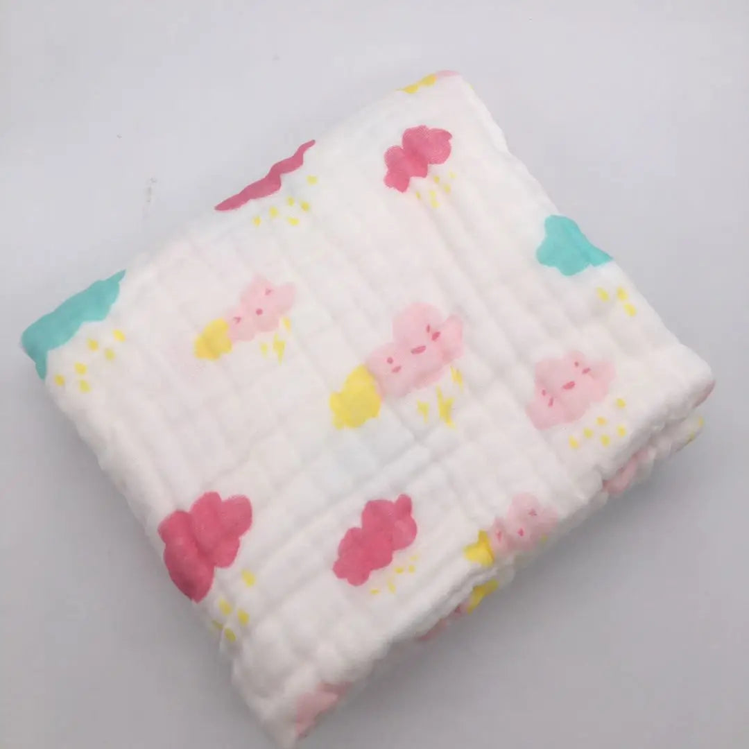 6 Layers Bamboo Cotton Baby Receiving Blanket Infant Kids Swaddle Wrap Blanket Sleeping Warm Quilt Bed Cover Muslin Baby Blanket