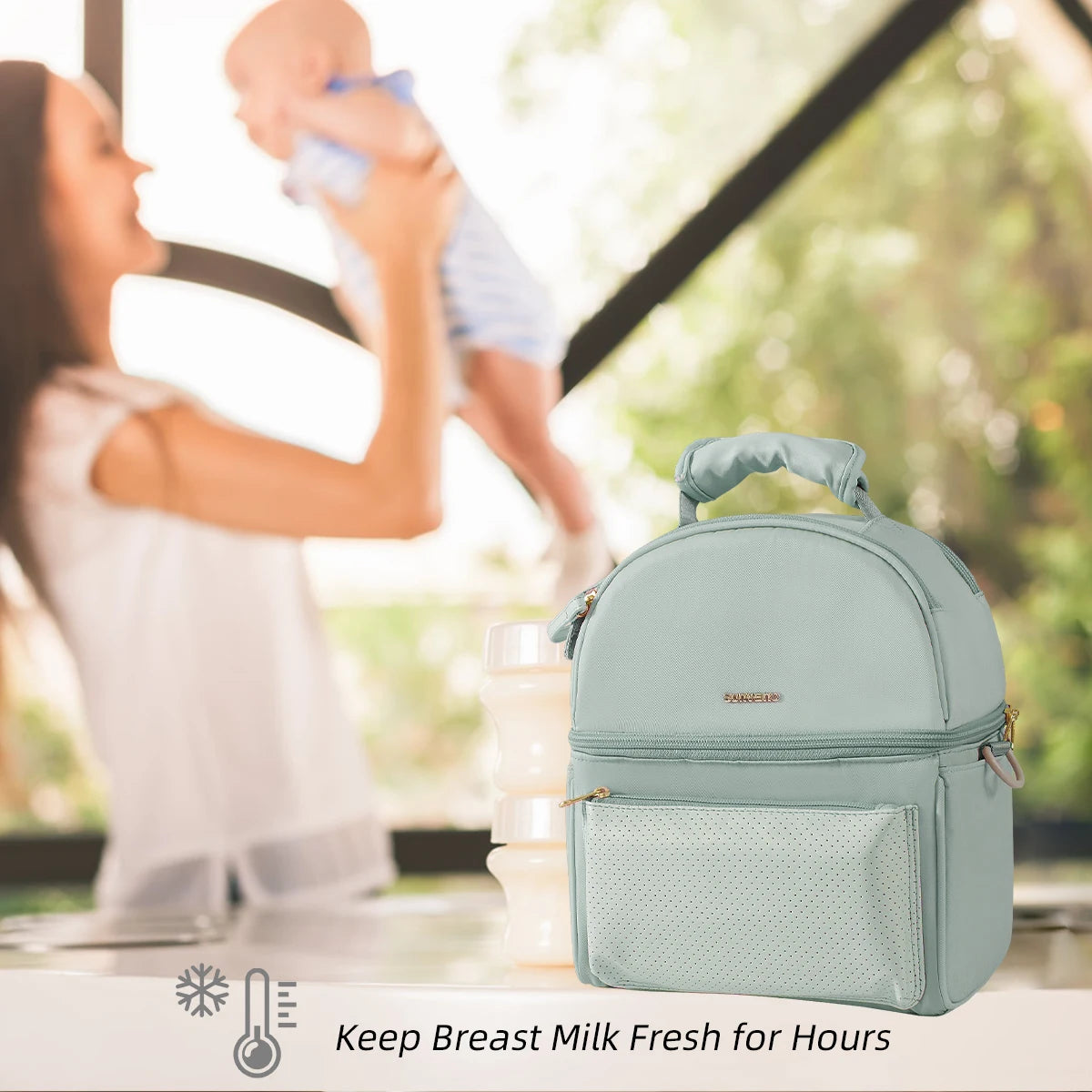 Sunveno Tin Foil Insulation Bag with EPP Box Preservation Bag Waterproof Lunch Bags Picnic Bag Insulation Thermal Bag