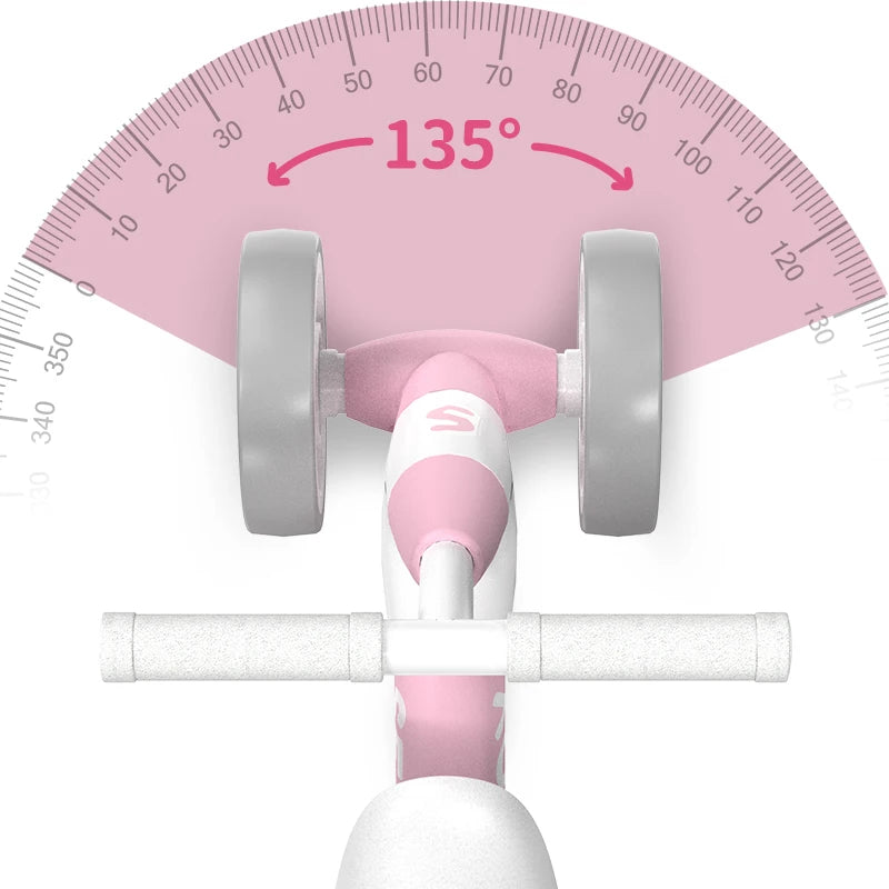 Sejoy Baby Balance Bike for 12-36 Month Toddler Riding Toy 4 Wheels Toddler First Bike,Birthday Gifts Boys Girls,Green/Pink