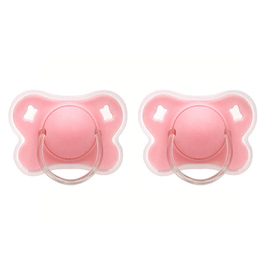 4-Color Silicone Baby Pacifier with Thumb & Round Nipple,Daily Use Flower Design Soother Pacifier with Cover for Kids