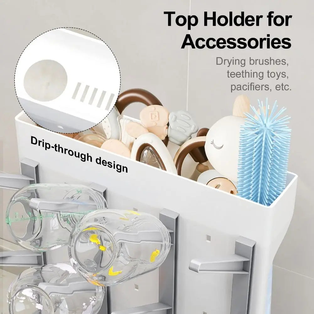 Vertical Baby Bottle Drying Rack Multi Tiered Space Saving Drying and Draining Stand Large Storage Holder Organizer Kitchen