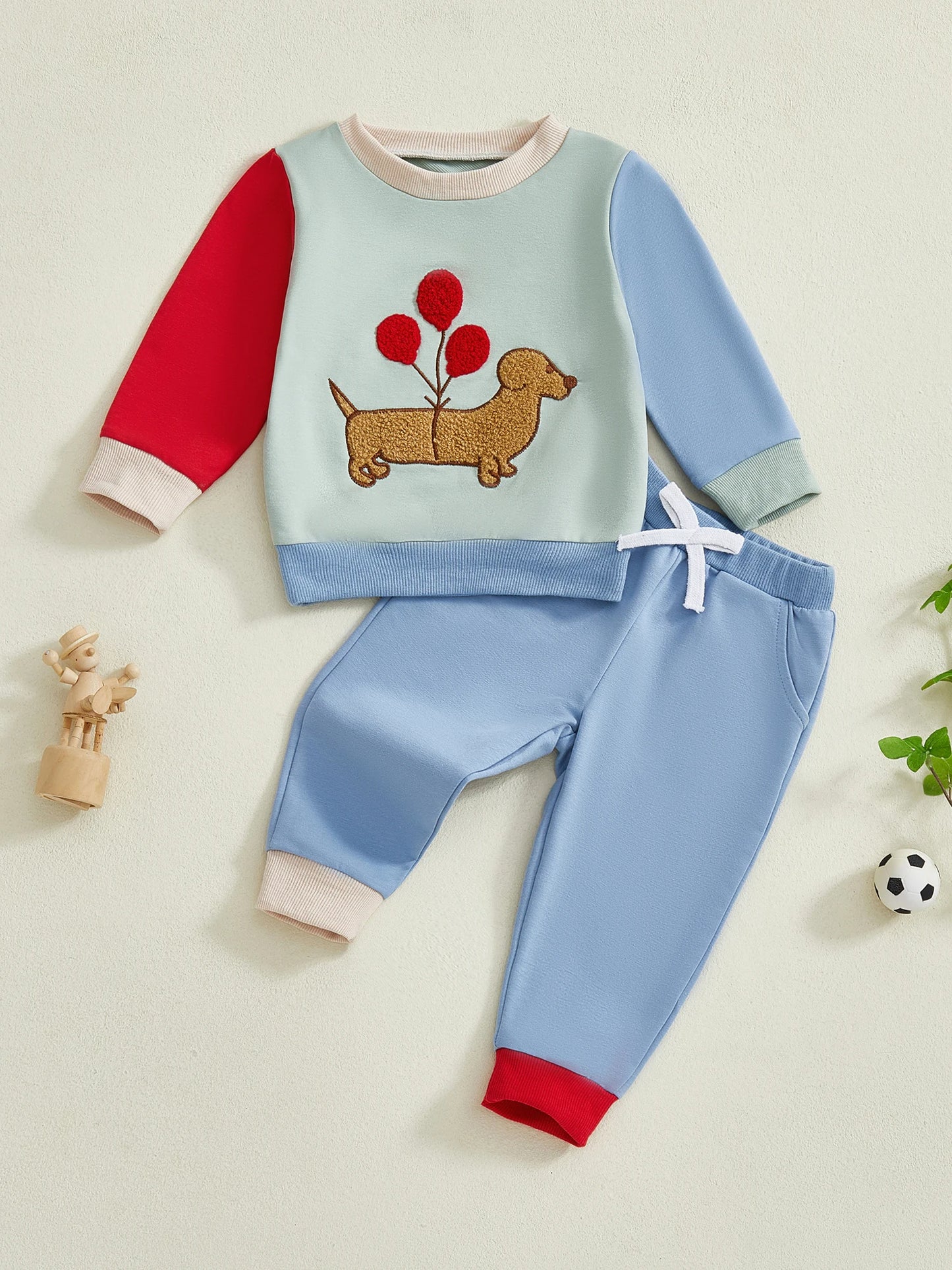 Toddler Boys Outfit Short Sleeve Round Neck Printed Dinosaur T-Shirt with Drawstring Waist Shorts Kids Clothing Set