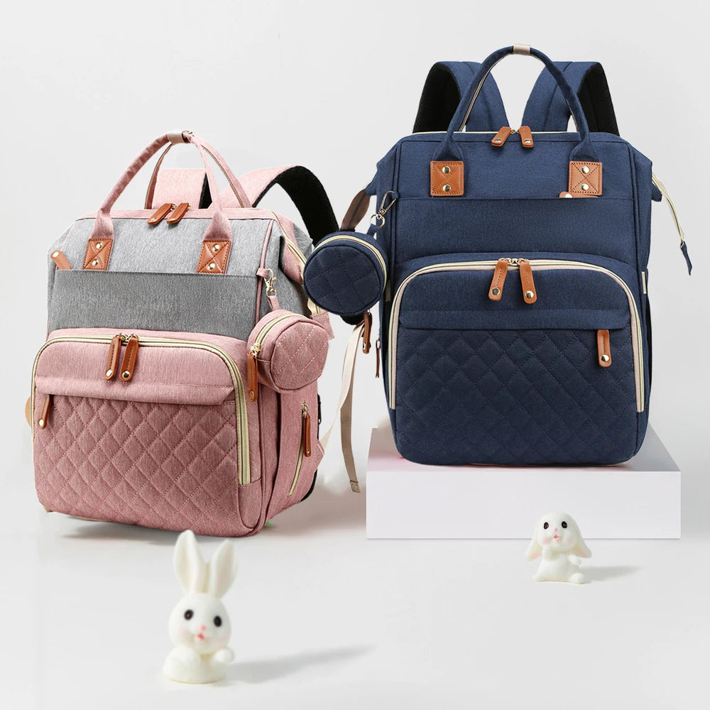 Quality Outdoor Portable Foldable baby Travelling bed backpack mommy bag fashion leisure large capacity infant carrier bag