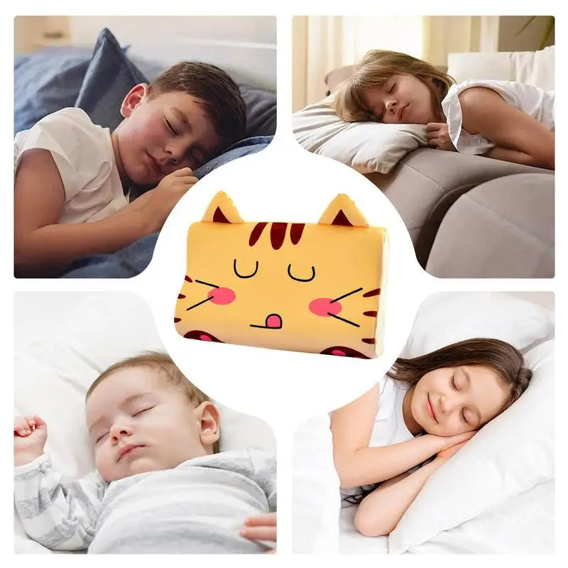Toddler Memory Foam Pillow Slow Rebound Soft Fiber Baby Neck Protection Pillow Cartoon Animal Printing Children's Bedding