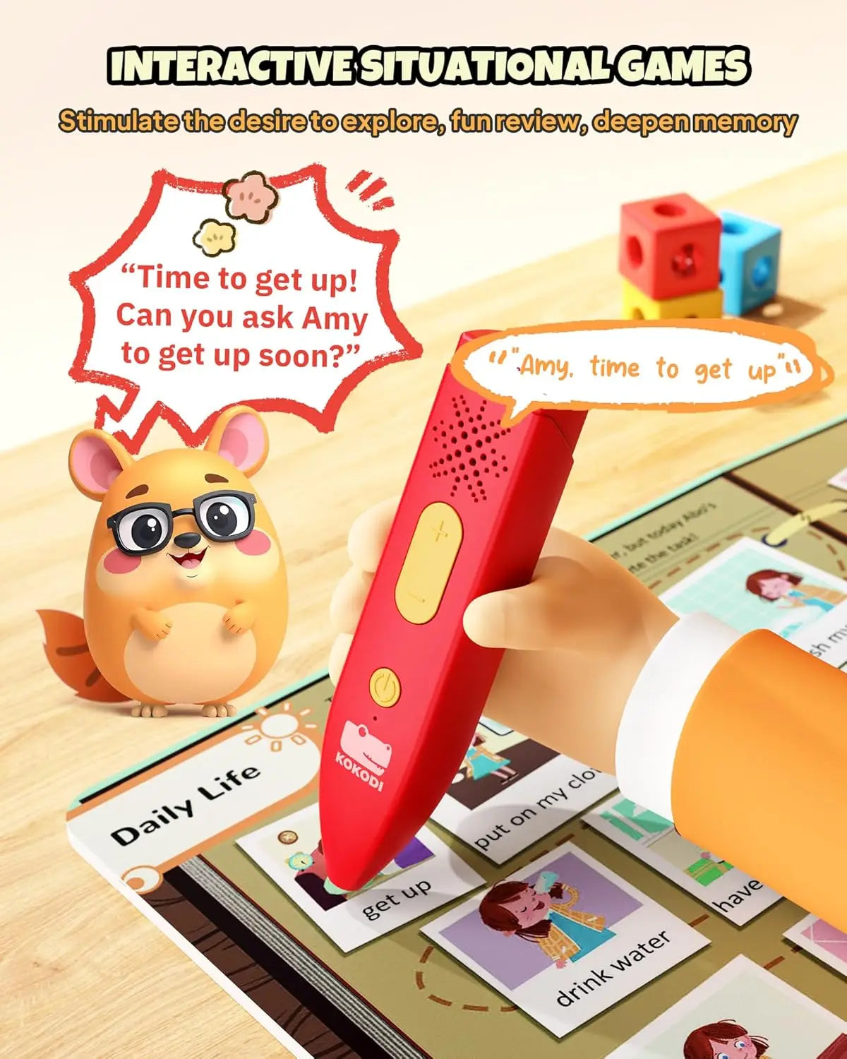 Talking Pen Books Sets, Interactive Audio Sound Books Kids Learning Electronic Toys for Boys Girls, Autism Sensory Games