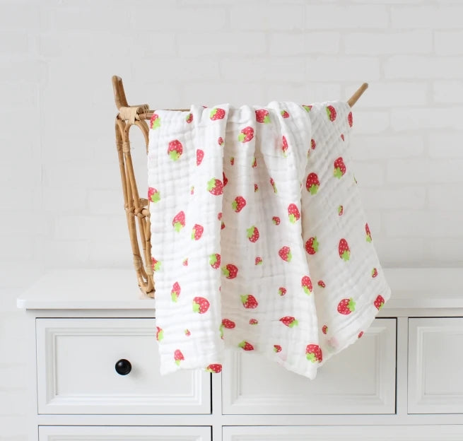 6 Layers Bamboo Cotton Baby Receiving Blanket Infant Kids Swaddle Wrap Blanket Sleeping Warm Quilt Bed Cover Muslin Baby Blanket