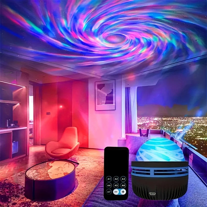 LED Galaxy Projection Light, 2-in-1 Northern Light Projector, Bedroom Night Light, Children's Room Decoration, Party Decoration