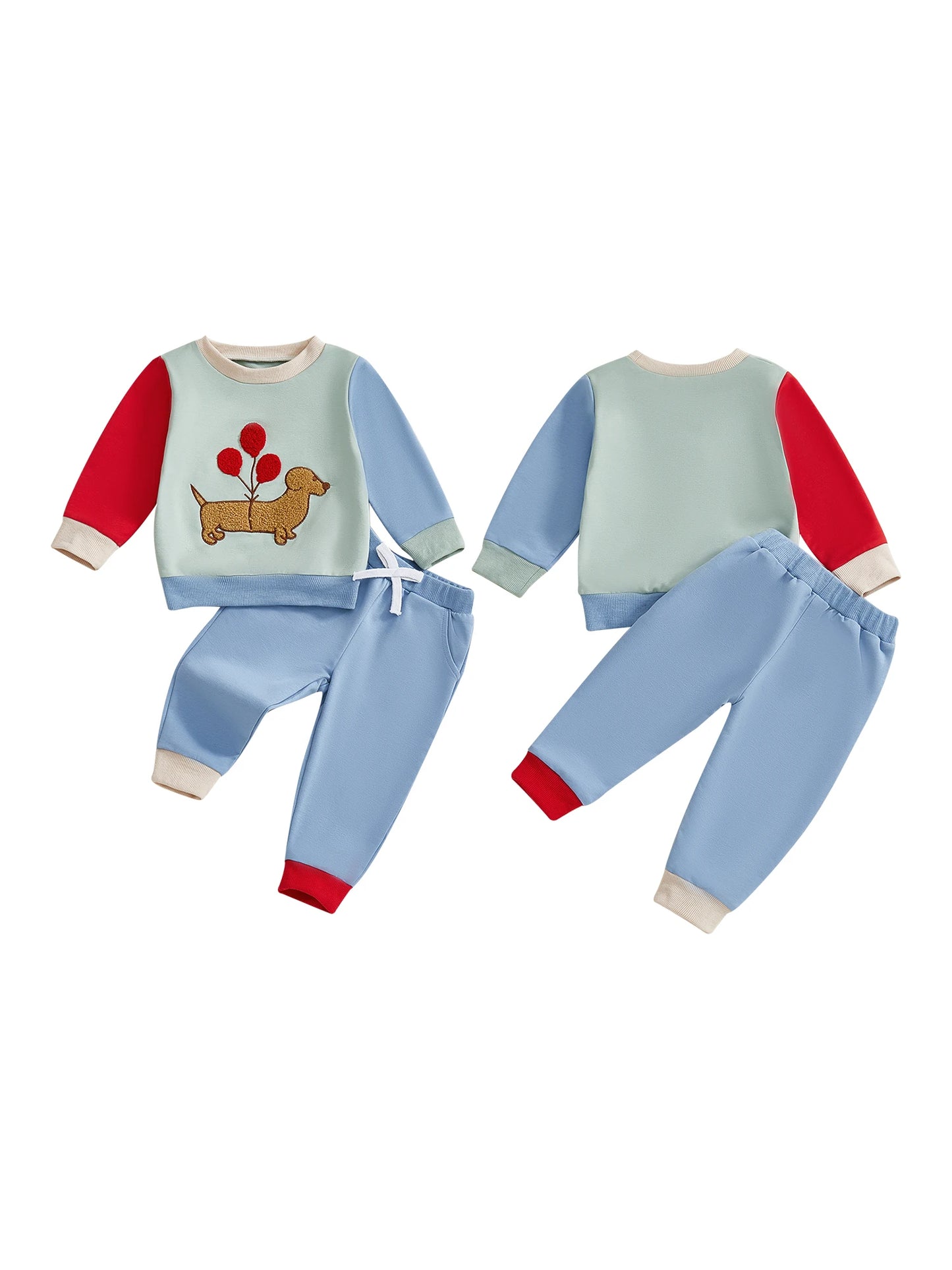 Toddler Boys Outfit Short Sleeve Round Neck Printed Dinosaur T-Shirt with Drawstring Waist Shorts Kids Clothing Set