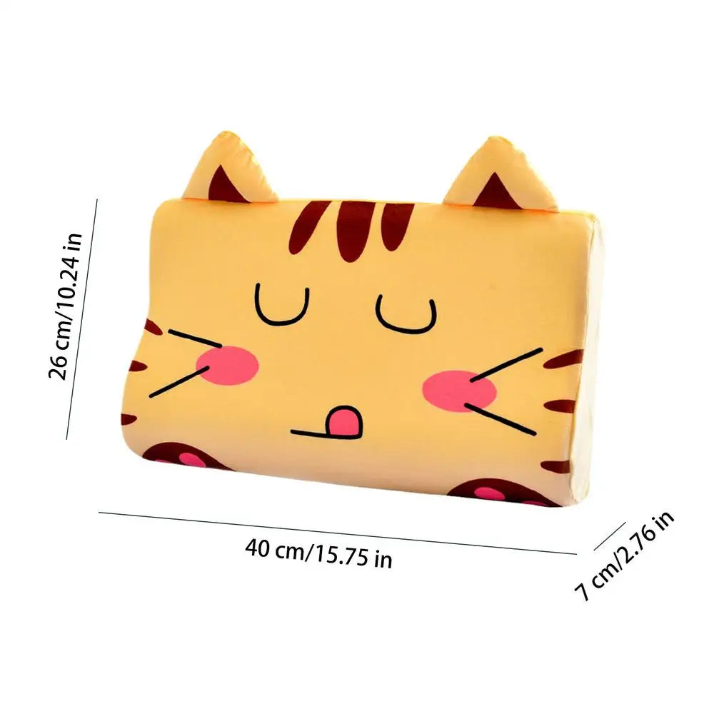 Toddler Memory Foam Pillow Slow Rebound Soft Fiber Baby Neck Protection Pillow Cartoon Animal Printing Children's Bedding