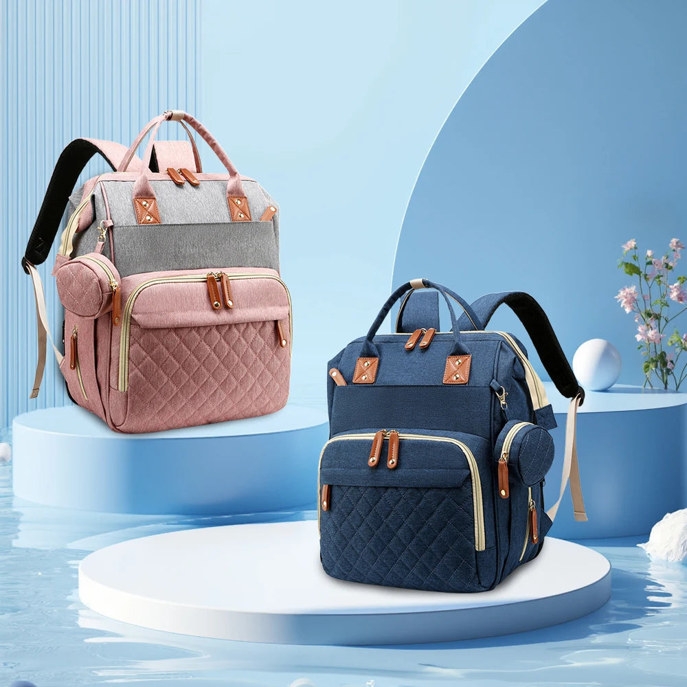 Quality Outdoor Portable Foldable baby Travelling bed backpack mommy bag fashion leisure large capacity infant carrier bag