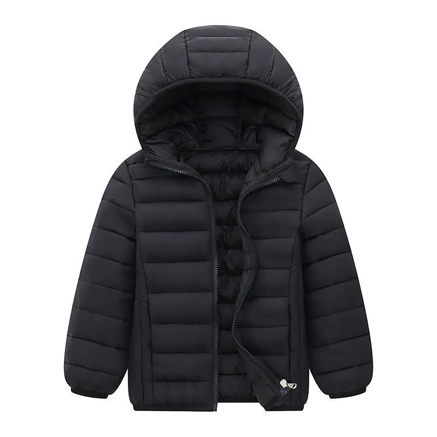 New Children'S Plush Coat Boy And Girls Coat Winter Lightweight Jackets Hooded Outerwear Boys Girls Warm Hooded Outerwear