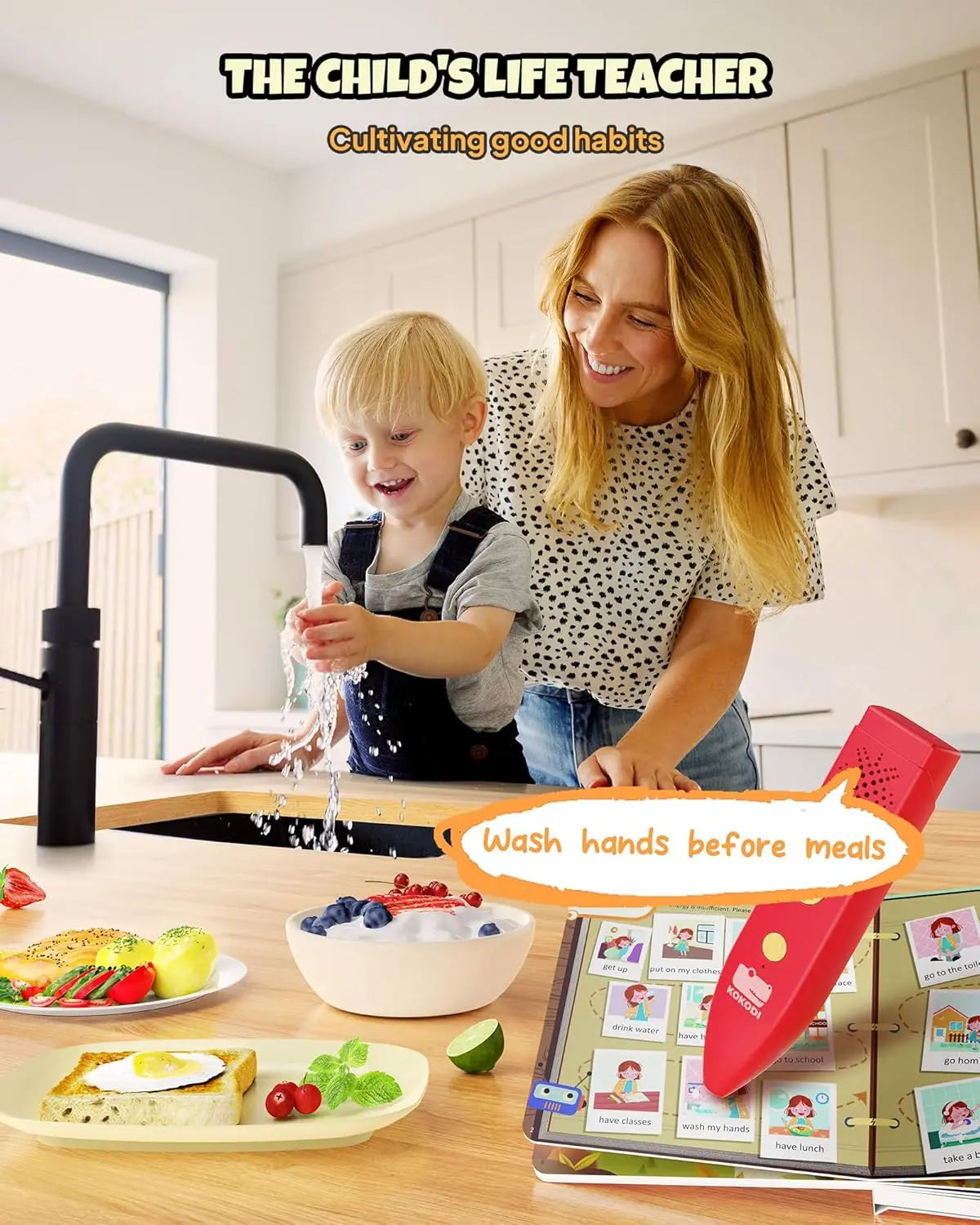 Talking Pen Books Sets, Interactive Audio Sound Books Kids Learning Electronic Toys for Boys Girls, Autism Sensory Games