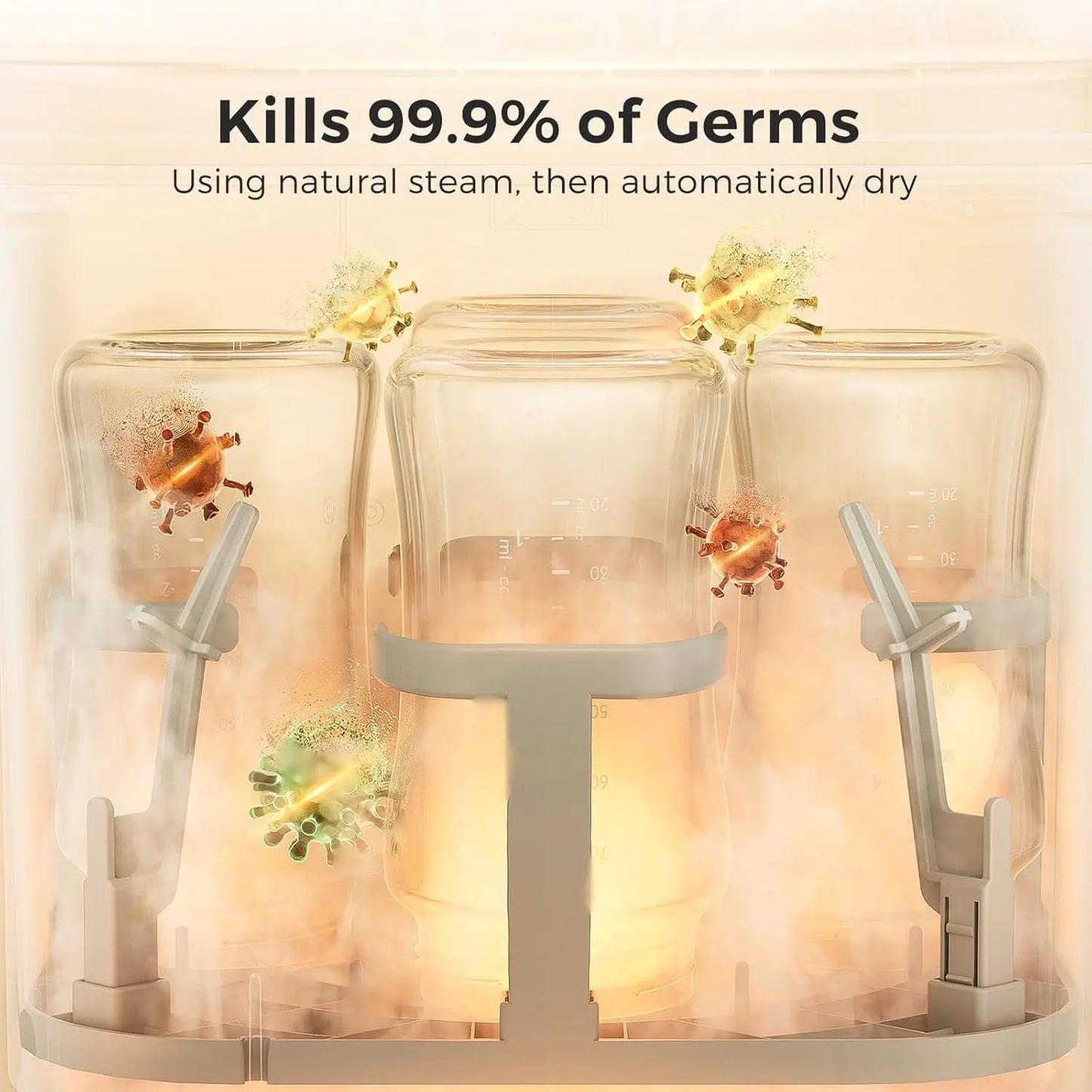 Momcozy Baby Bottle Washer, Sterilizer & Dryer, All-in-One Cleaning Machine for Bottles, Pump Parts & Baby Essentials