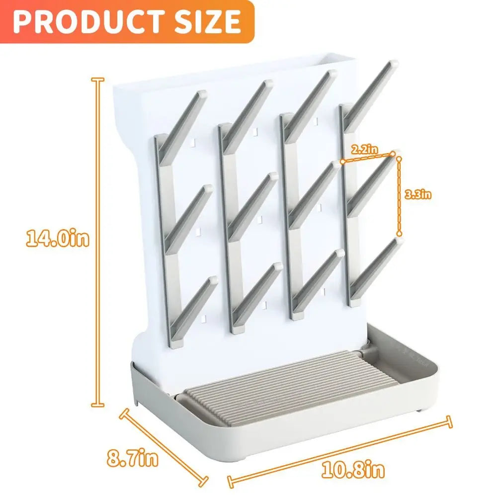Vertical Baby Bottle Drying Rack Multi Tiered Space Saving Drying and Draining Stand Large Storage Holder Organizer Kitchen