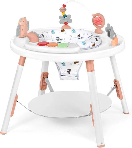 Baby 3-in-1 Activity Center Jumper and Table - with Removable Toys and 360° Rotating Seat - Ideal for Infant Entertainment