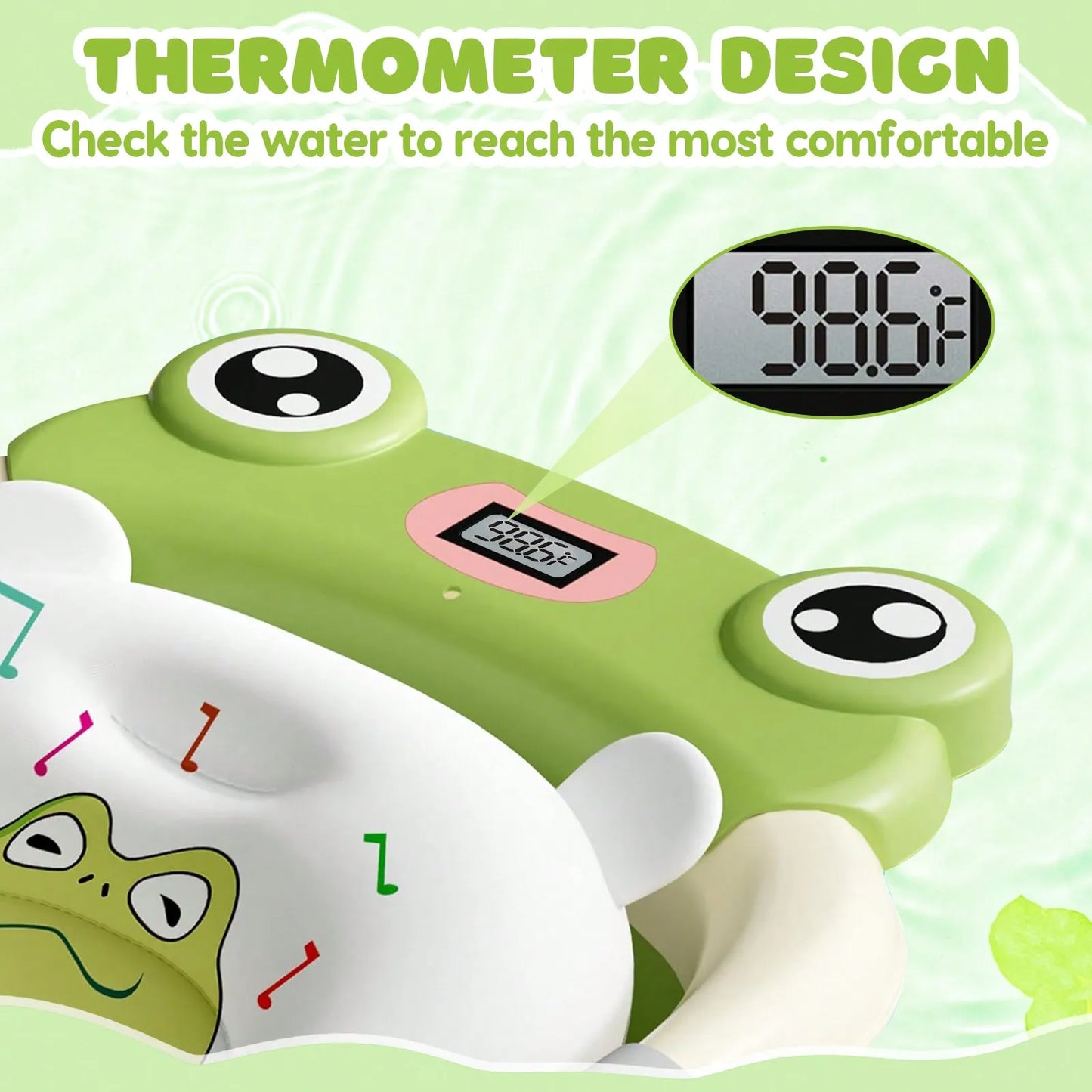 Foldable Baby Bathtub Set for Newborns, Collapsible Baby Tub Portable Travel Baby Thermometer Bathtub for Newborn To Toddler