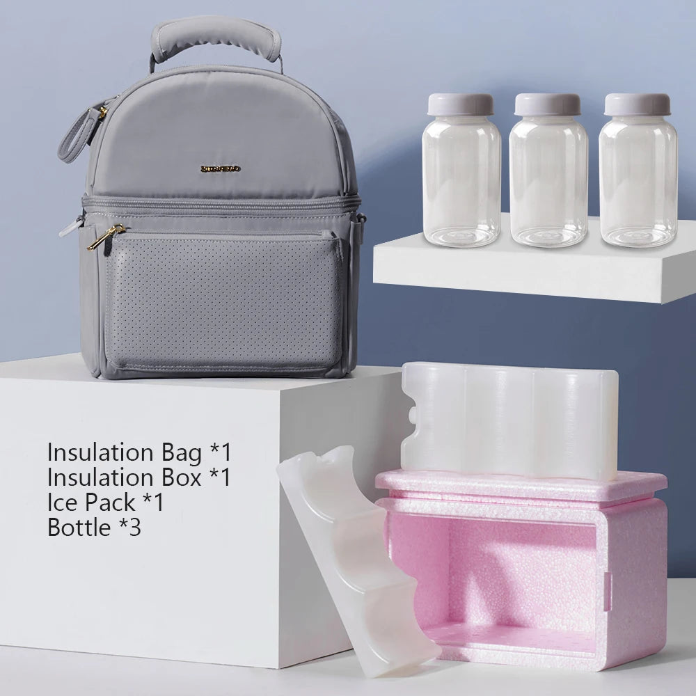 Sunveno Tin Foil Insulation Bag with EPP Box Preservation Bag Waterproof Lunch Bags Picnic Bag Insulation Thermal Bag